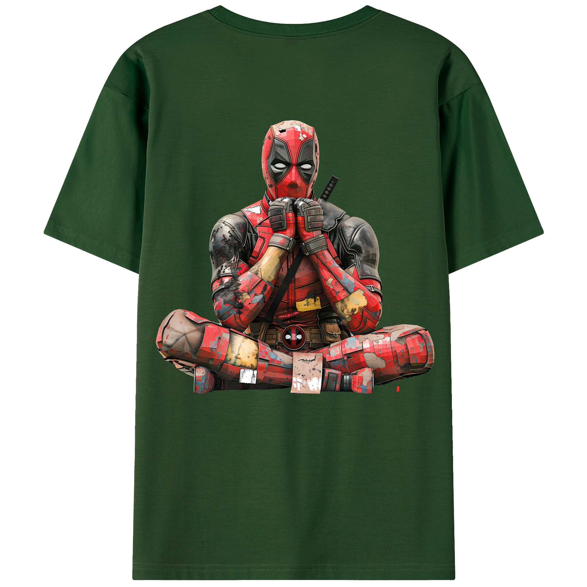（画像用） Deadpool デッドプール 綿100％半袖Tシャツ（背面プリント）
